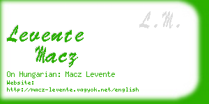 levente macz business card